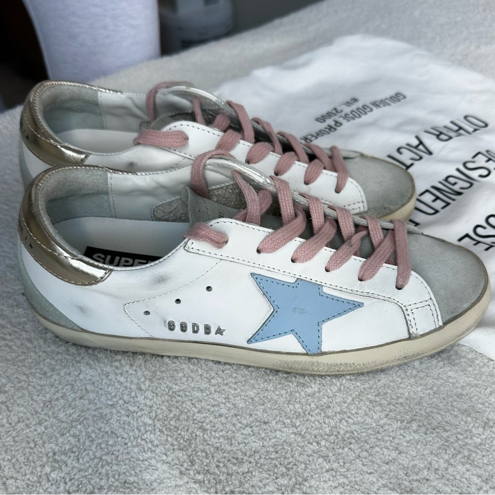 golden goose superstar low-top sneakers, size 38